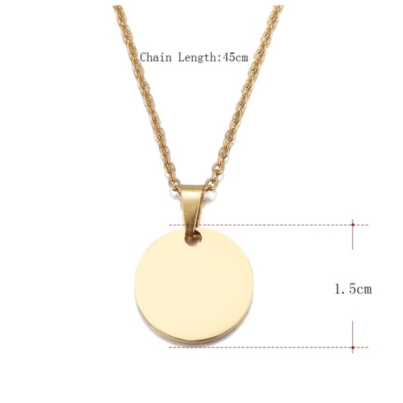 Necklace Round Circle Pendant - Picture 5 of 5